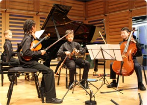 Students rehearsing at Kings Place